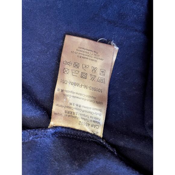 Scotch & Soda Womens Dark Blue Printed Short Sleeve Crew Neck Tee W/ Pocket Med - Picture 10 of 10